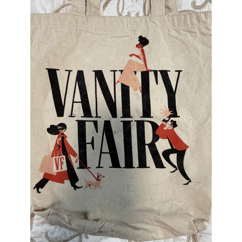 Vanity Fair Magazine Canvas Tote Bag Cotton Dual Strap Fashion Book Bag 15"x15"